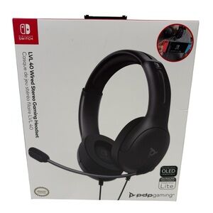 Nintendo Switch Gaming LVL40 Wired Stereo Gaming Headset Black Oled Lite